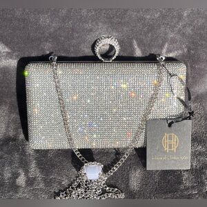 House of Harlow rhinestones clutch / holiday party purse. NWT. Great gift.